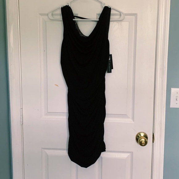 Black Ruched Dress - Picture 2 of 2